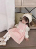G.duck嬰兒童裝時(shí)髦女寶寶春裝洋氣套裝2025新款女童春秋衣服裙子三件套 粉紅色 120 cm 曬單實(shí)拍圖