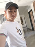 帛延 潮牌絲光棉短袖T恤男夏季新款小蜜蜂刺繡亮片半袖體恤修身上衣潮 白色 L 曬單實(shí)拍圖