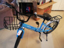 凤凰儿童自行车6-15岁小孩子车减震折叠单车男女中小学生童车 蓝色(折叠辐条轮) 20寸 实拍图