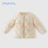 JELLYBABY女童外套冬2024兒童保暖羽絨服冬季洋氣衣服冬裝寶寶輕薄內膽秋冬 米白 90CM 曬單實(shí)拍圖