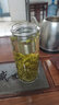 萬象（WANXIANG） 單層玻璃杯加厚大容量水杯男女士提環(huán)便攜泡茶杯子帶過濾網(wǎng)口杯 【520ml】-深灰色 曬單實(shí)拍圖