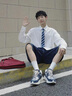 柏銘臣日系cityboy深藍(lán)色牛仔褲短褲男夏季薄款美式高街中褲潮ins五分褲 深藍(lán)色 L【建議110-130斤】 曬單實(shí)拍圖