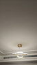 雷士（NVC）北歐現(xiàn)代輕奢吊燈客廳大燈百搭銅制餐廳燈燈具燈飾 自由光環(huán) 三圈銅餐吊燈 65W 曬單實(shí)拍圖