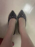 斷碼清倉真皮單鞋女2026春秋新款百搭粗跟瓢鞋低跟豆豆鞋子 黑色 35 曬單實(shí)拍圖
