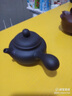 南州白泉側把紫砂小壺 手工宜興紫砂壺茶壺手工側把茶壺泡茶壺套裝家用 黑色中號把壺(180毫升) 曬單實(shí)拍圖