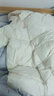 托瑪菲 連帽羽絨棉服女韓版寬松運(yùn)動(dòng)風(fēng)冬季外套休閑百搭情侶裝棉衣女中長(zhǎng)款初中高中學(xué)生棉襖加厚面包服顯瘦 米白色 （長(zhǎng)款） L 曬單實(shí)拍圖
