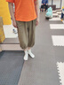 恒源祥（HYX）亞麻褲子女士夏季大尺碼松緊腰顯瘦哈倫,褲媽M裝休閑文藝燈籠褲女 母親節禮物-咖 L 母親節禮物-【建議115-130斤】 曬單實(shí)拍圖