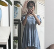 森馬森馬連衣裙女海軍領(lǐng)蝴蝶結學(xué)院風(fēng)夏新款純棉撞色裙子溫柔甜美 灰藍8203 155/80A/S 曬單實(shí)拍圖