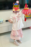 迪士尼（Disney）女童漢服夏季服裝寶寶改良超仙國風(fēng)夏裝純棉兒童棉裝短袖套裝 粉色梅花長(cháng)袖套裝收藏頭花美心貼 110身高95cm左右 曬單實(shí)拍圖