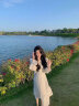 紫伶语 G2024年春春季新款高级感长裙法式设计感气质小个子连衣裙子女装 米白色 M 晒单实拍图