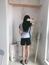 圣希奴（SaintsYno）新款夏季羽毛球服女套裝運動(dòng)服男短袖比賽訓練隊服裝團購訂制 1010白色女套裝【配短裙白色】 S 曬單實(shí)拍圖