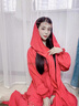 閃動(dòng)少女（SHANDONGSHAONV）西藏旅游衣服女云南麗江民族風(fēng)女裝拍照好看裙子出游超仙沙漠紅裙 大紅 M 曬單實(shí)拍圖