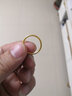 百泰首飾（BATAR JEWELLERY）生日禮物黃金戒指女足金素圈細(xì)款尾戒3D硬金高亮光面金戒指 15號(hào)【金重約0.9-1.0克】 曬單實(shí)拍圖