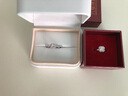 詩華珠寶白18k金方形鉆戒求婚女真鉆天然鉆石戒指群鑲磚戒婚戒送女友禮物 【1.2克拉效果】共30分鉆石FG色SI 曬單實(shí)拍圖