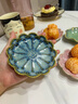 青木尚瓷 創(chuàng)意日式蘸醬碟 油碟味碟小菜碟 荷葉醬料碟花瓣陶瓷骨碟盤不規(guī)則盤子冷菜盤醋碟醬油碟窯變單個 荷葉-漸變藍(lán) 曬單實(shí)拍圖