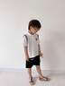 FNJ KIDS童裝男童套裝2025夏季洋氣寶寶短袖POLO衫衣服兒童兩件套潮 白色（現(xiàn)貨直發(fā)） 90 (建議身高80-90cm) 曬單實(shí)拍圖