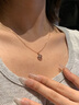 Grace Girl18K金鉆石項鏈女士跳動(dòng)之心鎖骨鏈玫瑰金彩金送女友生日禮物 18K金鉆石項鏈 曬單實(shí)拍圖
