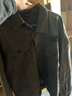 名面牛仔外套男寬松純棉工裝夾克男士休閑牛仔衣男生大碼秋冬季上衣服 軍灰色003（可拆卸內襯） 3XL 【195-220斤】 曬單實(shí)拍圖