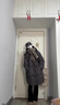 衣圖雅棉服女2024新款冬季韓系立領(lǐng)羽棉襖絨服女寬松中長(cháng)款保暖棉衣外套 灰色 均碼（可備注碼數） 曬單實(shí)拍圖
