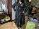 皮爾卡丹（pierre cardin）碎花雪紡連衣裙子春秋裝2025年新款女裝長(cháng)袖收腰顯瘦減齡氣質(zhì)打底 花色《今年流行氣質(zhì)洋氣高級感時(shí) 3XL (135-145斤) 曬單實(shí)拍圖