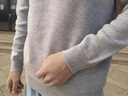 啄木鳥(niǎo)【兩件裝】毛衣男士秋冬季半高領(lǐng)加厚保暖打底衫修身針織衫毛線(xiàn)衣 深灰色+黑色 XL 曬單實(shí)拍圖