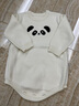 幼歌（YOUGE）嬰幼兒可愛(ài)動(dòng)物毛衣爬服2023新款寶寶舒適連體衣 淺杏爬服 80cm 曬單實(shí)拍圖