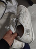 Walker Shop品牌休閑鞋男夏季新款男鞋真皮小白鞋透氣一腳蹬百搭駕車板鞋男 白色 41 【皮鞋碼】 曬單實(shí)拍圖