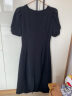 范思蓝恩22FS2038胸前镂空连衣裙女夏新款高级感气质显瘦裙子 气质黑 M 实拍图