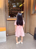 FNJ KIDS童裝女童連衣裙2025夏裝洋氣中大童短袖裙子甜美兒童公主裙 粉色 150 (建議身高140-150cm) 曬單實拍圖