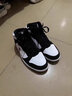 喬丹QIAODAN板鞋男季新款加絨保暖空軍高幫休閑鞋鞋棉 白色黑色 42.5 曬單實(shí)拍圖