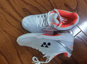 YONEX尤尼克斯羽毛球鞋防滑減震透氣動(dòng)力墊專(zhuān)業(yè)訓練yy運動(dòng)鞋SHB65X3EX 白/橙 SHB65X3EX  男女同款 39 (245mm) 曬單實(shí)拍圖