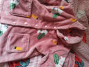 芬腾睡衣女童珊瑚绒秋冬季加厚长袖保暖开衫加绒卡通家居服套装 粉红 150 实拍图