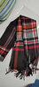 上海故事山羊絨女士格形小圍巾韓版圍脖秋冬季保暖送人 ZSS22WJ20 棕格 曬單實(shí)拍圖