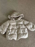 G.DUCKKIDS童裝兒童羽絨服女童外套90白鴨絨面包服女寶寶花邊連帽衣服小女孩 卡其（棉服） 90 尺碼1~2歲【 80-90cm】 曬單實拍圖