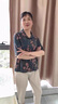 桓黎老年人夏裝女襯衫九分袖奶奶老太太老人衣服中老年媽媽夏季襯衣 紫灰+褲子 2XL (建議105-120斤) 曬單實(shí)拍圖