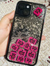 巴蒂尼 好運流沙發(fā)財文字適用蘋(píng)果16promax手機殼iPhone15新款14保護套13Pro超仙女款12全包防摔 流動(dòng)玫紅麻將發(fā)-透黑流沙 iPhone 14 曬單實(shí)拍圖