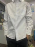 東楓秋冬加絨加厚長(cháng)袖襯衫男簡(jiǎn)約百搭純色休閑外套男時(shí)尚潮流保暖襯衣 白色 XL 曬單實(shí)拍圖