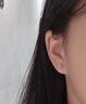 YIZUN. CHOMEL999足銀耳釘女花朵耳環(huán)輕奢小眾設計高級養(yǎng)耳洞氣質耳飾送女朋友 999足銀-小玫瑰花耳釘-銀色 曬單實拍圖