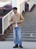 TOMMY HILFIGER【哈靈頓】25秋冬男裝商務(wù)休閑通勤立領(lǐng)輕棉服夾克外套 淺卡其色ABS L （推薦：150-165斤） 曬單實(shí)拍圖