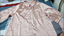 皮爾卡丹（pierre cardin）中年媽m夏裝絲綢短袖刺繡襯衫女杭州重磅真絲高檔仿桑蠶絲上衣女 粉色 XL 曬單實(shí)拍圖