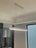 飛利浦（PHILIPS）全光譜一字吊燈LED餐廳吊燈具大全2025款客廳臥室燈護眼餐桌燈具 皓云36W0.9米Ra97適用1-1.4米桌 曬單實拍圖