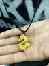 中國黃金（CHINA GOLD）黃金吊墜男士足金生肖龍柱吊墜本命年項鏈七夕生日禮物女生送男友 生肖龍項鏈 約3g【配黑繩】 曬單實拍圖