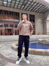 啄木鳥休閑褲男春秋季新款潮牌寬松大碼哈倫褲子男士松緊腰束腳長褲 8588黑色 XL 曬單實(shí)拍圖