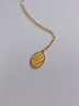 中國黃金（CHINA GOLD）足金流光雙面圓牌套鏈女款黃金項(xiàng)鏈吊墜情人節(jié)生日禮物送女友 流光金圓牌套鏈 約3.8g 曬單實(shí)拍圖