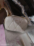 夢(mèng)特嬌（MONTAGUT）包包女包2024新款輕奢質(zhì)感羊皮菱格小方包鏈條包單肩斜挎女包 椰奶白RA612065112 曬單實(shí)拍圖