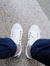 回力休閑鞋男鞋子秋季透氣情侶板鞋男低幫休閑學(xué)生帆布鞋 白色HL709T 40[正常碼] 曬單實(shí)拍圖