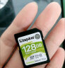 金士顿（Kingston）128GB SD存储卡 U3 V30 相机内存卡 sd卡大卡 支持4K 高速连拍 读速100MB/s 写速85MB/s 实拍图