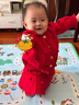 1-2-4歲半女寶寶套裙2022年新款秋裝韓版女童毛衣裙子兩件套5小童洋氣三周歲兒童長(zhǎng)袖公主裙套裝潮 紅色 80cm 曬單實(shí)拍圖