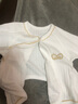 婧麒新生嬰兒兒衣服春秋冬款初生半背衣寶寶純棉打底上衣和尚服秋裝 黃色 52cm 曬單實(shí)拍圖