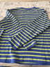 雲上生活女裝條紋純棉長(cháng)袖愛(ài)心T恤春裝兩色可選小圓領(lǐng)上衣T6677 黃/藍條紋  M 曬單實(shí)拍圖